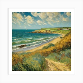 Shoreline in oil Art Print