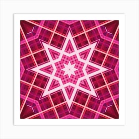 Abstract Pink Star Art Print