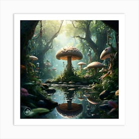 Mushroom Forest 2 Art Print