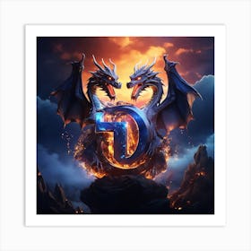 Dragons In The Sky Art Print