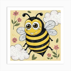 Bee Painting Art Print