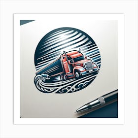 Truck Illustration Art Print