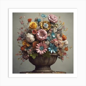 Flowers In A Vase 3 Art Print