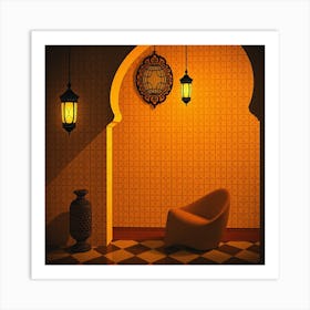 Room With A Lamp Art Print