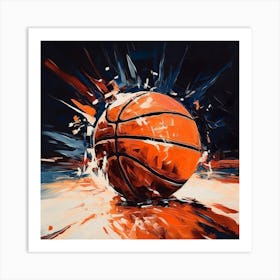 Basketball Splash Art Print