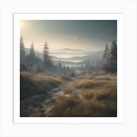 Foggy Morning 1 Art Print