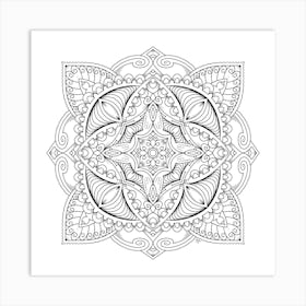 Coloring Book, Mandala Art Art Print