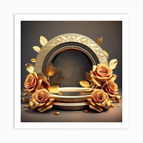 Golden Roses Art Print