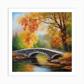 Autumn Bridge 1 Art Print