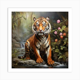 Tiger In The Jungle 2 Art Print