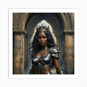 Black Woman In Armor Art Print