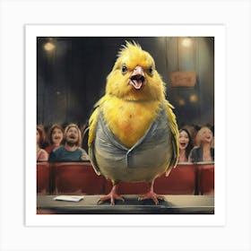 Bird On Stage 1 Art Print