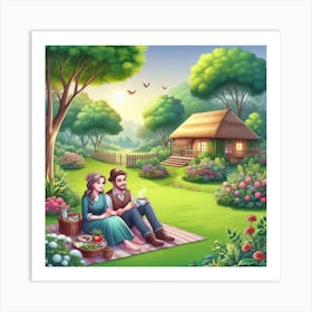 Picnic In The Park Art Print