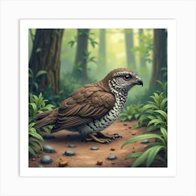 Owl In The Forest Art Print