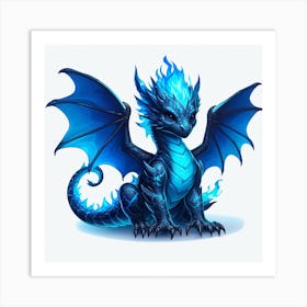 Blue Dragon Kid 1 Art Print