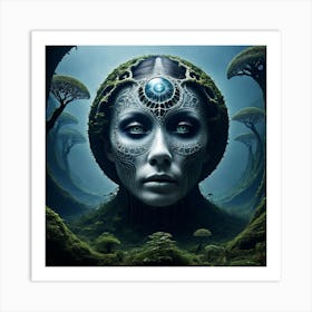 Woman In A Forest Art Print