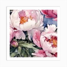 Pink Peonies 1 Art Print