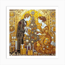 Klimt'S Christmas Tree 1 Art Print