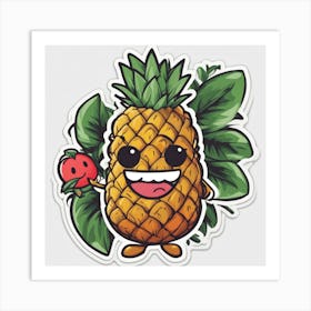 Pineapple Kawaii Art Print