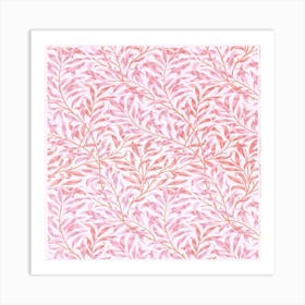 Pink And White Floral Pattern Art Print