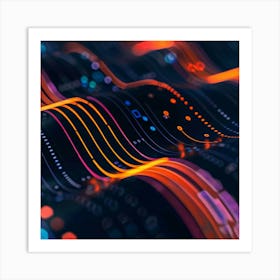 Abstract Technology Background Art Print