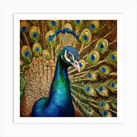 Indian Peacock Art Print
