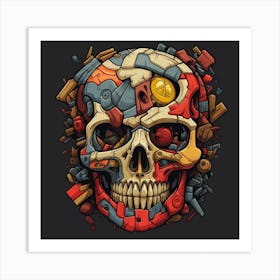 Skull Skull Skull Skull Skull Skull Skull Skull Skull Skull Art Print