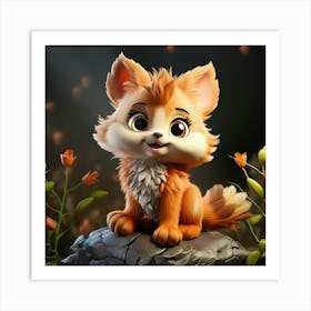Cute Fox 19 Art Print
