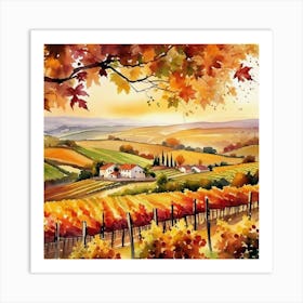 Autumn Vineyards 11 Art Print