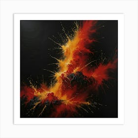 Fire Explosion Art Print