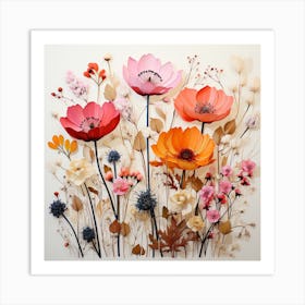 Paper Flowers Art Print