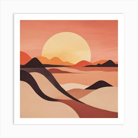 Abstract Desert Landscape Art Print