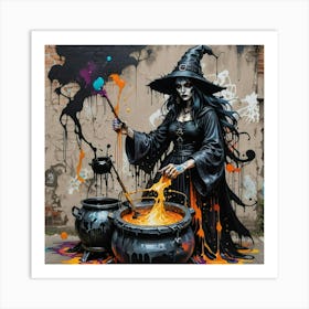Witch Cauldron Art Print