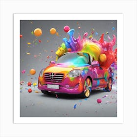 Colorful Car Art Print