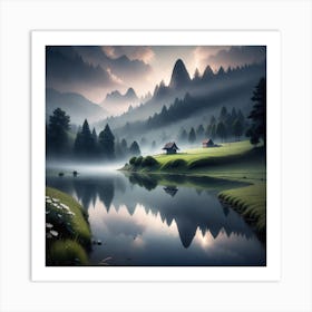 Landscape Painting 65 Art Print