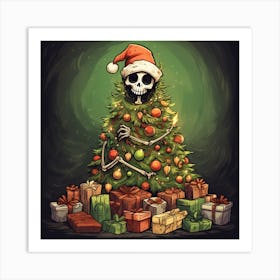 Merry Christmas! Christmas skeleton 15 Art Print