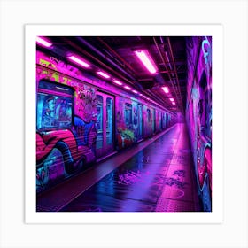 Subway Graffiti Wall Art Art Print