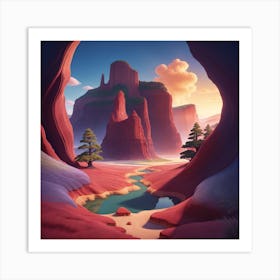 Cave In The Desert Art Print