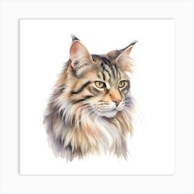 American Bobtail Cat Portrait 1 Art Print