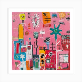 Pink City 5 Art Print