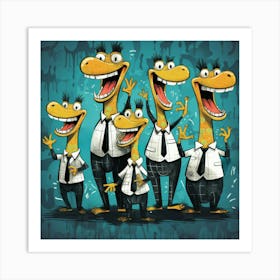 Dinosaurs In Business Suits Affiche