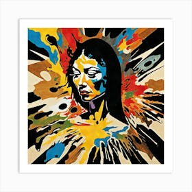 Woman'S Face Art Print