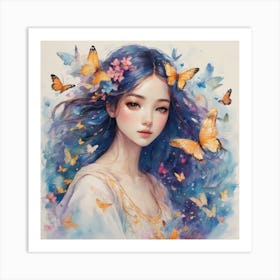 Butterfly Girl 1 Art Print