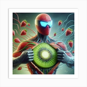 Spider-Man With Kiwi Art Print