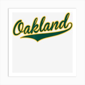 Oakland Baseball Script Art Print