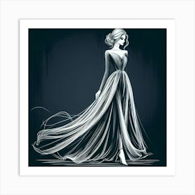 A graceful woman 2 Art Print