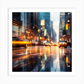 New York City At Night 1 Art Print