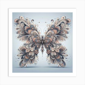 Symmetrical Butterfly Art 3 Art Print