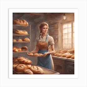 Bakery Girl Art Print