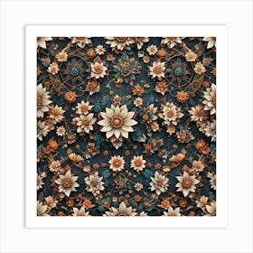 Floral Wallpaper Art Print